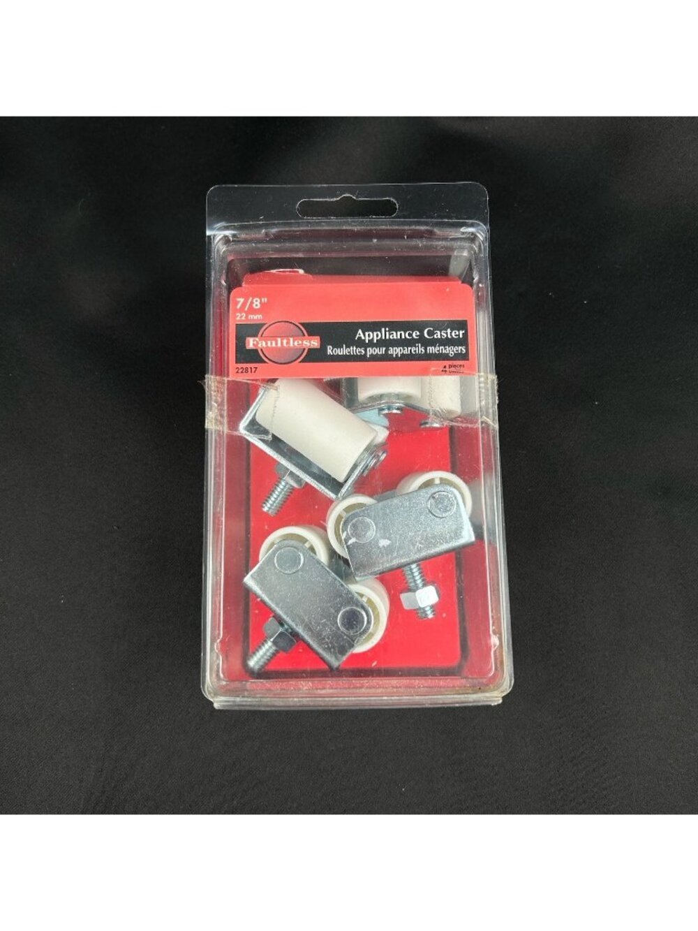 Appliance Caster Set of 4 7/8" or 22 mm Threaded Stem 125 lbs or 57 kg Capacity